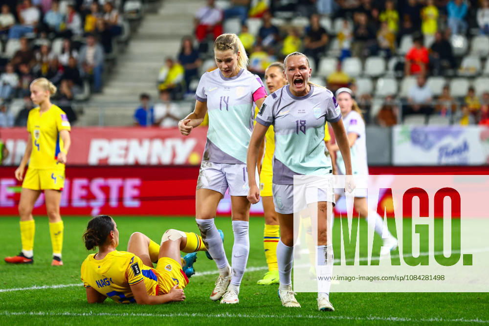 Women s World Cup Qualifier: Romania vs. Norway, Bucharest, October 9, 2026—Frida L. Maanum celebrates after scoring in the World Cup qualifying soccer match between Romania and Norway at Stadionul Arcul de Triumf in Bucharest. Photo: Nikola Krstic, NTB. . RESTRICTED USE FOR BETTING COMPANIESIES