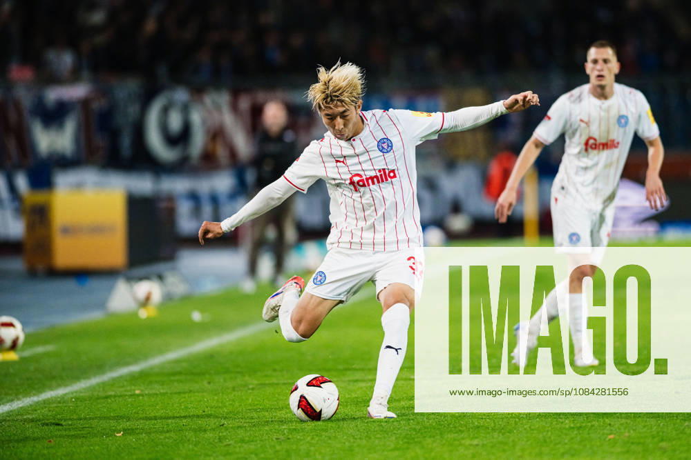 2. Bundesliga: Eintracht Braunschweig vs. Holstein Kiel, October 9, 2026; Hiroki Sekine, Holstein Kiel, 32; Soccer; 2. Bundesliga; Matchday 7: Eintracht Braunschweig vs. Holstein Kiel on October 9, 2026, at Eintracht Stadium, Braunschweig DFL regulations prohibit any use of photographs as image sequences and or quasi-video