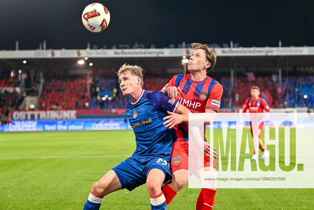 GER, Soccer, Men s, 2. Bundesliga, Matchday 7, 1. FC Heidenheim vs. 1. FC Kaiserslautern Mika Haas (Kaiserslautern), 22; Michael Heule (Heidenheim), 27; Heidenheim Voith Arena, Baden-Württemberg, Germany