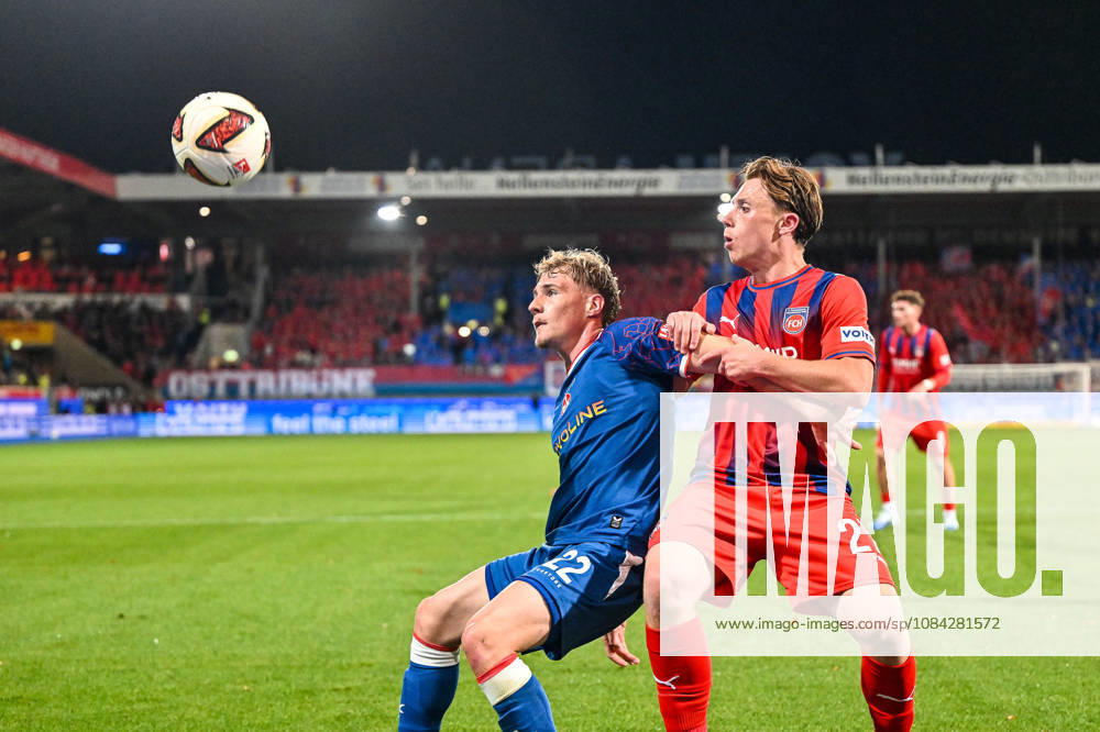 GER, Soccer, Men s, 2. Bundesliga, Matchday 7, 1. FC Heidenheim vs. 1. FC Kaiserslautern Mika Haas (Kaiserslautern), 22; Michael Heule (Heidenheim), 27; Heidenheim Voith Arena, Baden-Württemberg, Germany