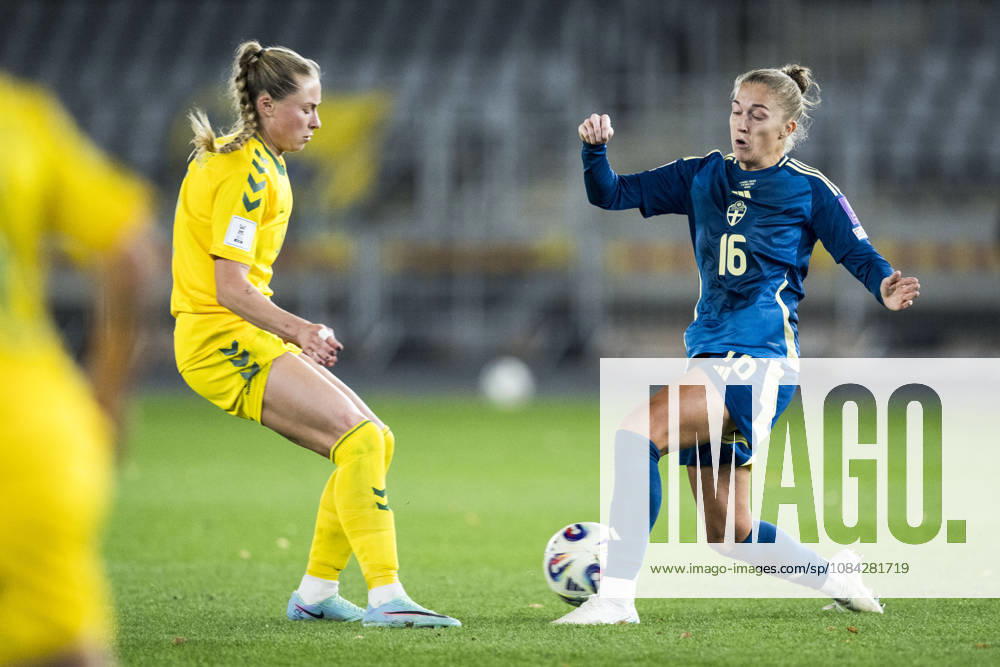 Filippa Angeldahl of Sweden during the FIFA Women’s World Cup qualifying playoff soccer match between Lithuania and Sweden on October 9, 2026 in Kaunas. Photo by Mathias Bergeld. BILDBYRAN code MB MB1418 soccer football fotball World Cup qualifier FIFA Women’s World Cup qualifier playoff Lithuania Sweden women’s BBENG play-off