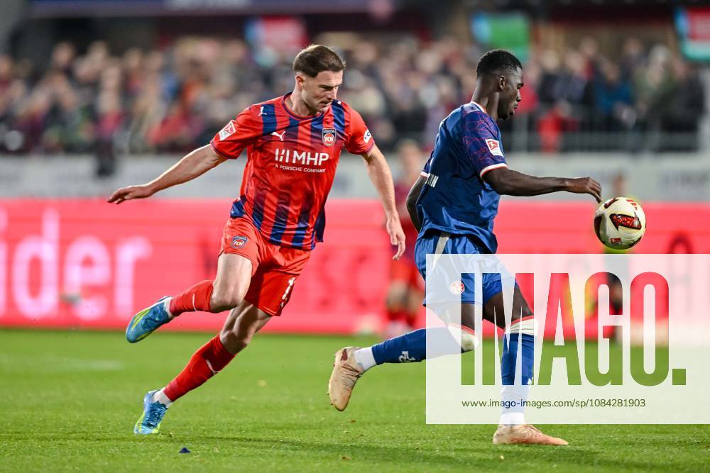 Budu Siwsiwadse of 1 FC Heidenheim 1846 and Maxwell Gyamfi of 1 FC Kaiserslautern go head-to-head during the 2. Bundesliga match between 1 FC Heidenheim and 1 FC Kaiserslautern, at the Voith Arena on October 9, 2026, in Heidenheim an der Brenz, Germany. Photo by Harry Langer, DeFodi Images. Budu Siwsiwadse of 1 FC Heidenheim 1846 and Maxwell Gyamfi of 1 FC Kaiserslautern battle for the ball during the 2nd Bundesliga match between 1 FC Heidenheim and 1 FC Kaiserslautern at Voith Arena on October 9, 2026, in Heidenheim an der Brenz, Germany Photo by Harry Langer DeFodi Images DFB and DFL regulations prohibit any use of photographs as image sequences and or quasi-video Photo by Harry Langer DeFodi Images DFB and DFL regulations prohibit any use of photographs as imSEQUENCES AND OR QUASI-VIDEO