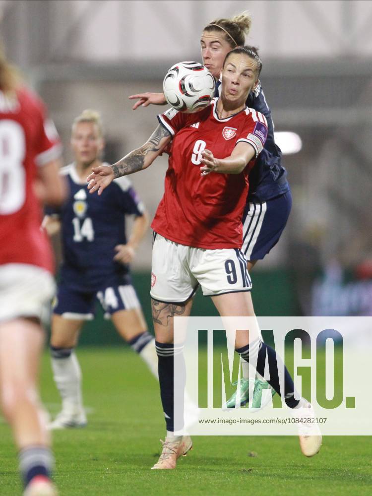 Andrea Staskova of Czechia in action. Czechia Women v Scotland Women, Women s European World Cup Qualifier, Football, Stadion Arnosta, Pardubice, Czechia - 09 Oct 2026Pardubice Stadion Arnosta Czech Republic
