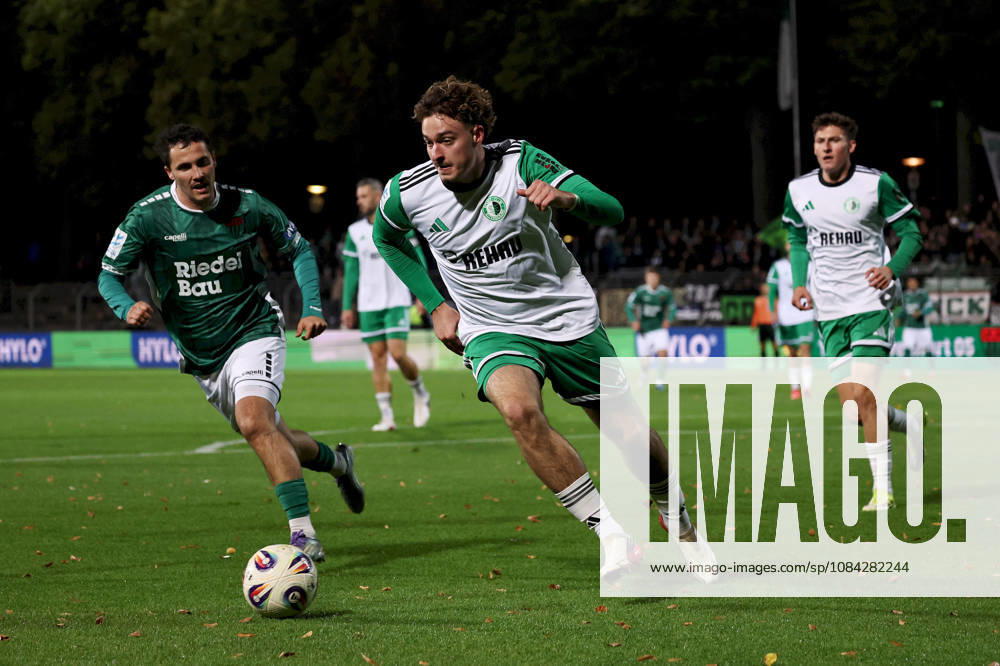 Men s, Soccer, 2026–2027 season, Bavarian Regional League, Matchday 13: 1 FC Schweinfurt 1905 vs. SC Eltersdorf; Korbinian Stütz (4), SC Eltersdorf, and Nils Benedikt Piwernetz (19), 1 FC Schweinfurt 1905, Schweinfurt, Sachs Stadium, Bavaria, Germany