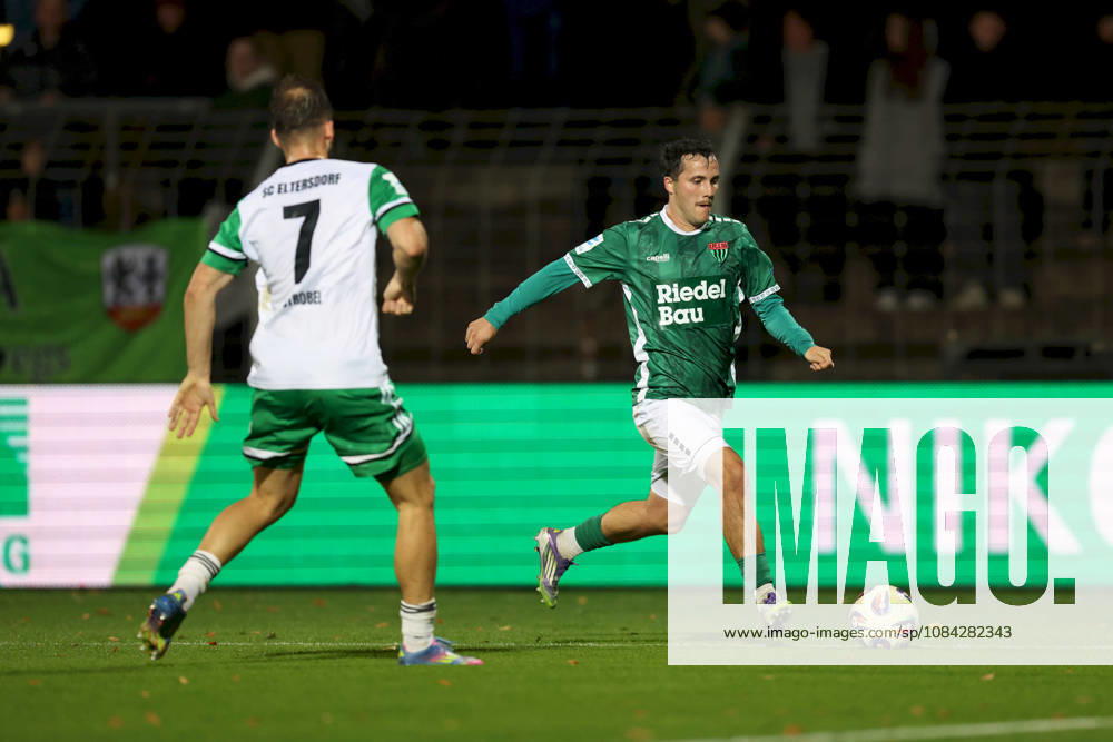 Men s, Soccer, 2026–2027 season, Bavarian Regional League, Matchday 13: 1 FC Schweinfurt 1905 vs. SC Eltersdorf; Manfred Strobel (7), SC Eltersdorf, and Nils Benedikt Piwernetz (19), 1 FC Schweinfurt 1905, Schweinfurt, Sachs Stadium, Bavaria, Germany