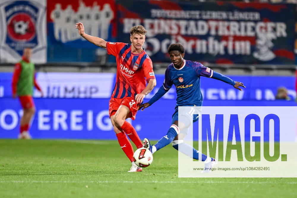 Jan Schoeppner of 1 FC Heidenheim 1846 and Ibrahim Kanat of 1 FC Kaiserslautern go head-to-head during the 2. Bundesliga match between 1 FC Heidenheim and 1 FC Kaiserslautern, at the Voith Arena on October 9, 2026, in Heidenheim an der Brenz, Germany. Photo by Harry Langer, DeFodi Images. Jan Schoeppner of 1 FC Heidenheim 1846 and Ibrahim Kanat of 1 FC Kaiserslautern battle for the ball during the 2nd Bundesliga match between 1 FC Heidenheim and 1 FC Kaiserslautern at Voith Arena on October 9, 2026 in Heidenheim an der Brenz, Germany. Photo by Harry Langer, DeFodi Images. DFB and DFL regulations prohibit any use of photographs as image sequences and or quasi-video. Photo by Harry Langer, DeFodi Images. DFB and DFL regulations prohibit any use of photographs as imSEQUENCES AND OR QUASI-VIDEO