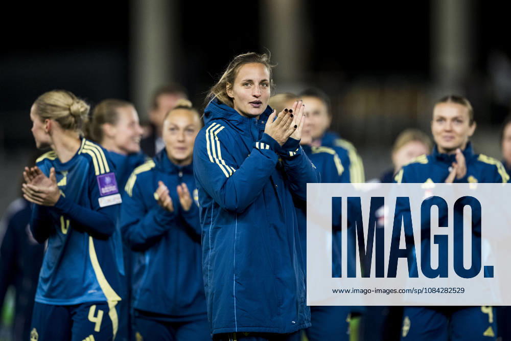 Nathalie Björn of Sweden celebrates after the FIFA Women’s World Cup qualifying playoff soccer match between Lithuania and Sweden on October 9, 2026 in Kaunas. Photo by Mathias Bergeld, BILDBYRAN. Code: MB MB1418. soccer, football, World Cup qualifiers, FIFA Women’s World Cup qualifier, playoff, Lithuania, Sweden, women’s soccer, BBENG, play-off, celebration