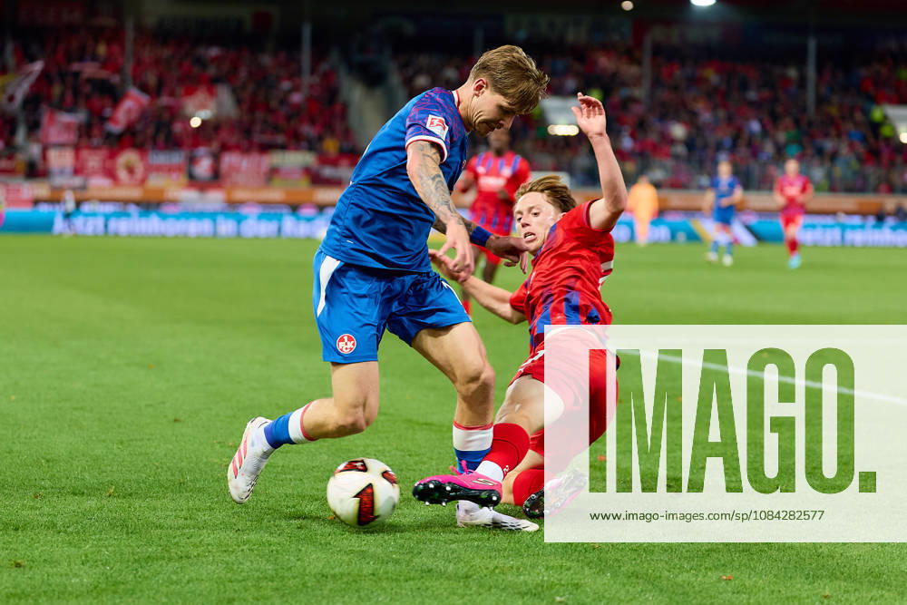 Tackle, duel between Paul Joly (1 FC Kaiserslautern, 26) and Michael Heule (1 FC Heidenheim, 27, GER), 1 FC Heidenheim 1846 vs. 1 FC Kaiserslautern, soccer, 2. Bundesliga, Matchday 7, 2026–2027 season, October 9, 2026 DFL regulations prohibit any use of photographs as image sequences and or quasi-video GER, 1 FC Heidenheim 1846 vs. 1 FC Kaiserslautern, soccer, 2. Bundesliga, Matchday 7, 2026–2027 season, October 9, 2026, Heidenheim an der Brenz