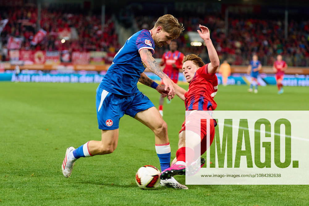 Tackle, duel between Paul Joly (1 FC Kaiserslautern, 26) and Michael Heule (1 FC Heidenheim, 27, GER), 1 FC Heidenheim 1846 vs. 1 FC Kaiserslautern, soccer, 2. Bundesliga, Matchday 7, 2026–2027 season, October 9, 2026 DFL regulations prohibit any use of photographs as image sequences and or quasi-video GER, 1 FC Heidenheim 1846 vs. 1 FC Kaiserslautern, soccer, 2. Bundesliga, Matchday 7, 2026–2027 season, October 9, 2026, Heidenheim an der Brenz
