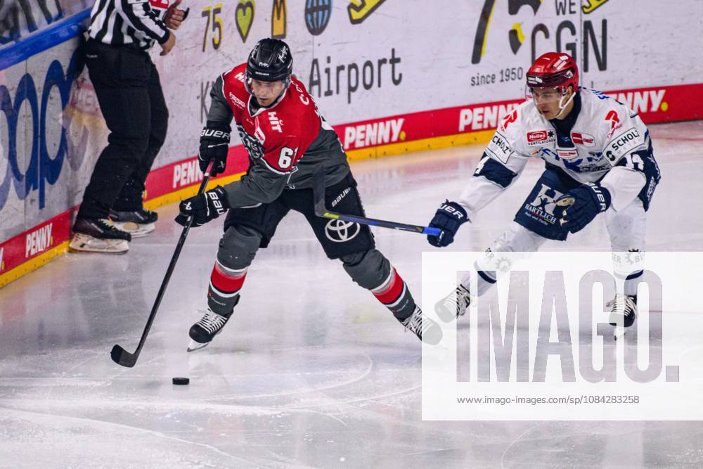 COLOGNE, GERMANY - 9 OCTOBER, 2026: Markus Ljungh, Curtis Valk - The PENNY DEL Ice hockey, Eishockey match Koelner Haie vs. Schwenninger Wild Wings at LANXESS arena.