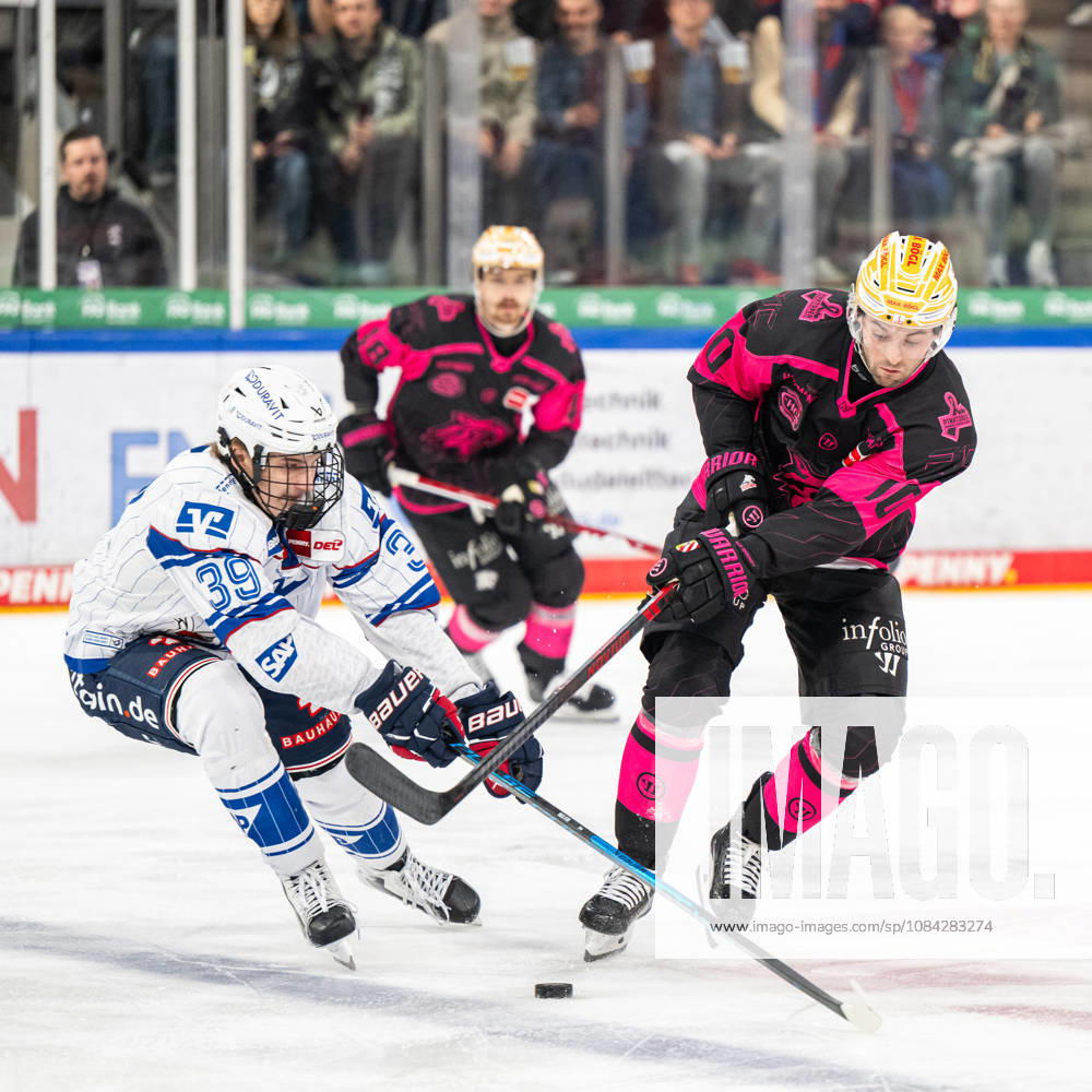 Max Calce 39, Adler Mannheim Evan Barratt 10, Nuremberg Ice Tigers, NIT, Nuremberg Ice Tigers vs. Adler Mannheim, Ice Hockey, Penny DEL, Matchday 7, October 9, 2026, Nuremberg Ice Tigers vs. Adler Mannheim, Ice Hockey, Penny DEL, Matchday 7