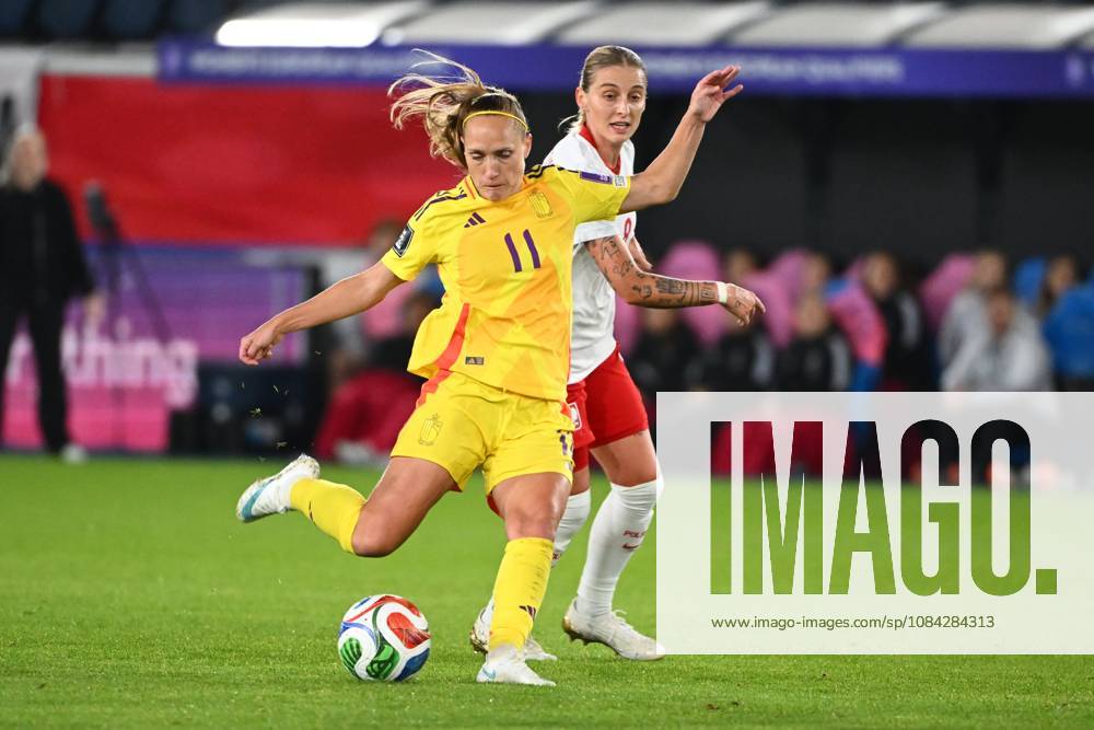Belgium v Poland - FIFA Women s World Cup 2027 UEFA Qualifiers LEUVEN, BELGIUM - OCTOBER 09 : Cayman Janice forward of Belgium during the FIFA Women s World Cup 2027 UEFA European Qualifiers play-offs round 1 path 2 first leg match between Belgium and Poland on October 9, 2026 in Leuven, Belgium, 09 10 2026 Leuven Belgium