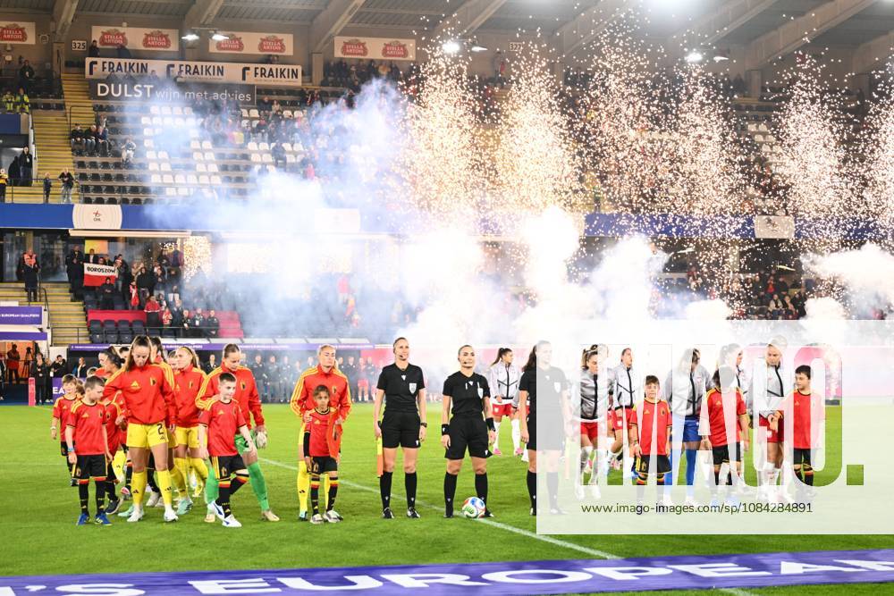 Belgium v Poland - FIFA Women s World Cup 2027 UEFA Qualifiers LEUVEN, BELGIUM - OCTOBER 09 : Players of Belgium before the FIFA Women s World Cup 2027 UEFA European Qualifiers play-offs round 1 path 2 first leg match between Belgium and Poland on October 9, 2026 in Leuven, Belgium, 09 10 2026 Leuven Belgium