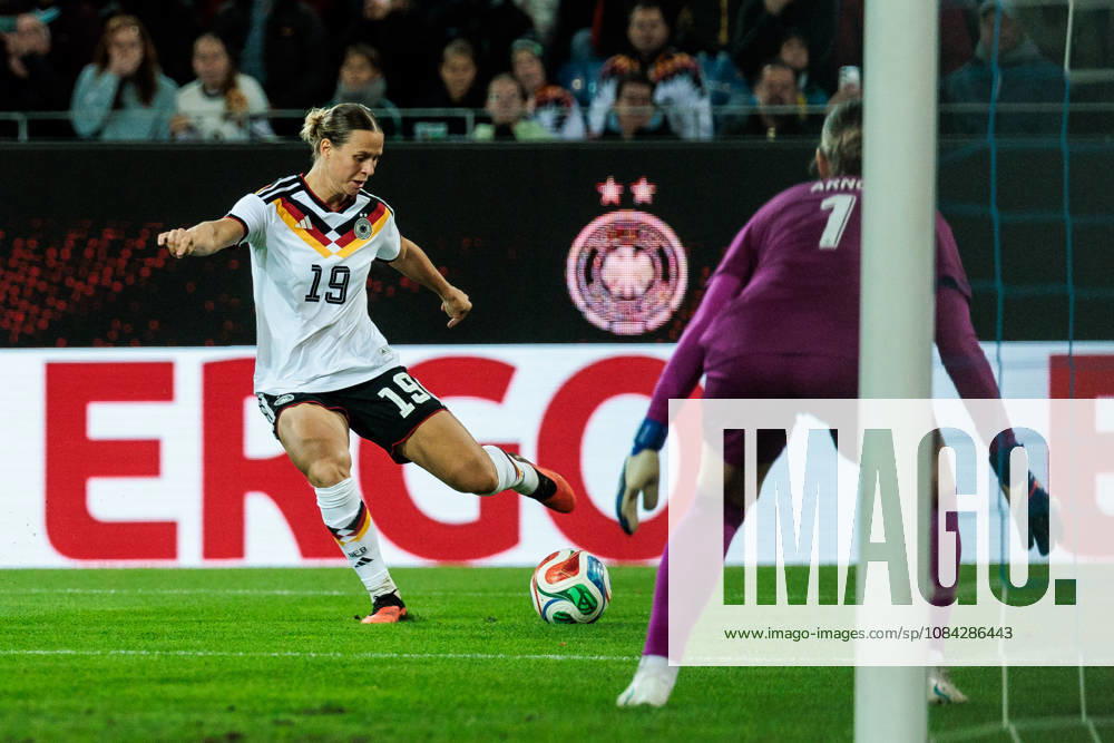 Klara Buehl (Bühl, Germany, 19) controls the ball during the International Friendly, Länderspiel, Nationalmannschaft match between Germany vs. Australia at BBBank Wildpark on October 09, 2026 in Karlsruhe, Germany. Germany