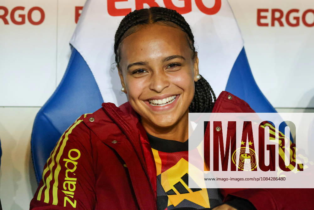 International Friendly Match: Germany Women vs. Australia Women. Pictured: Lisa Baum of Germany, smiling