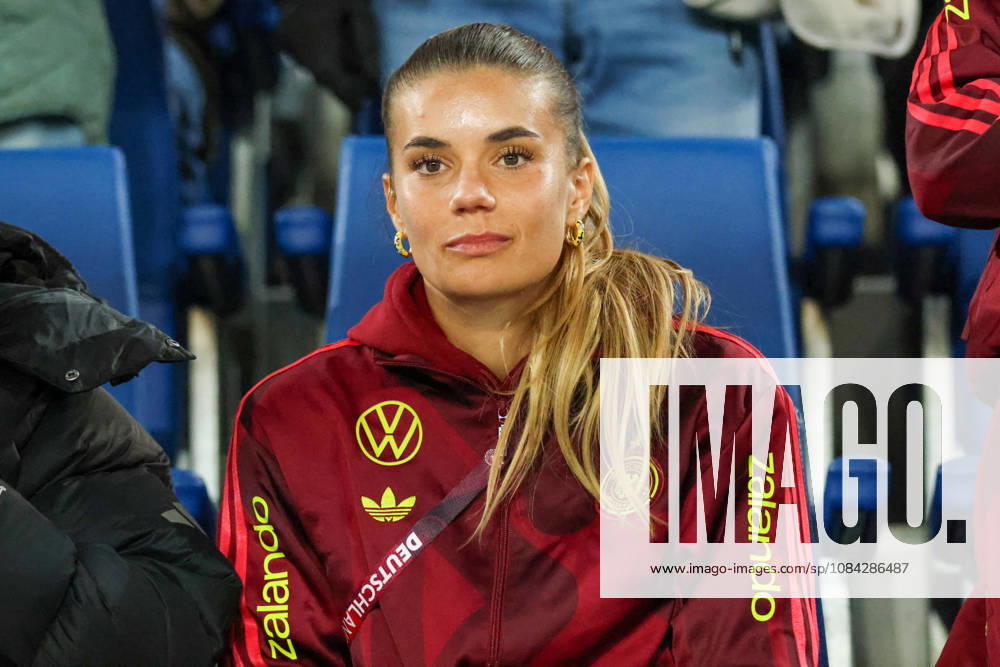 International Friendly: Germany Women vs. Australia Women. Pictured: The injured Selina Cerci of Germany in the stands.