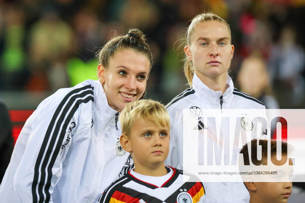 International Friendly Match: Germany Women vs. Australia Women Pictured, from left: Goalkeeper Ena Mahmutovic (Germany) and Janina Minge (Germany)