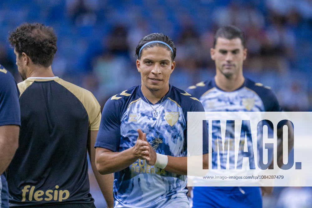 Haitam (N7) during warm up before La Liga match between Malaga and RCD Espanyol at the Estadio de la Rosaleda on the 9th of October, 2026 in Malaga, Spain