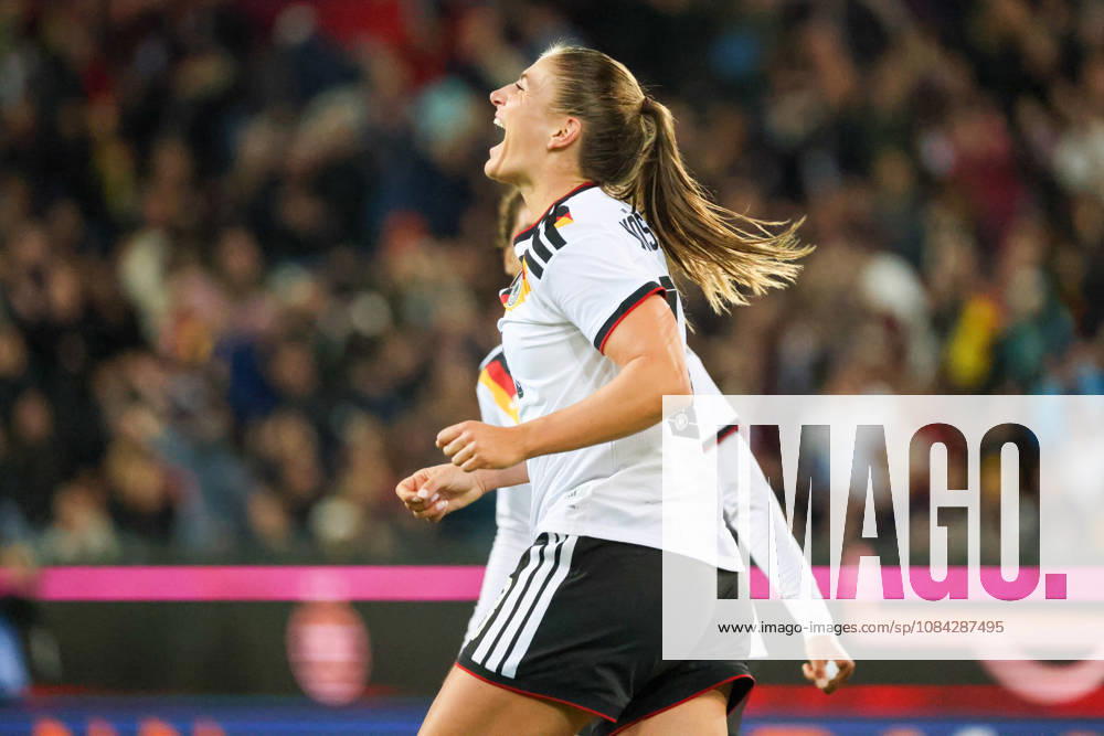 International Friendly Match: Germany Women vs. Australia Women. Pictured: Goal scorer Melissa Kössler (Koessler) of Germany scores the goal to make it 2–0 for Germany and celebrates.
