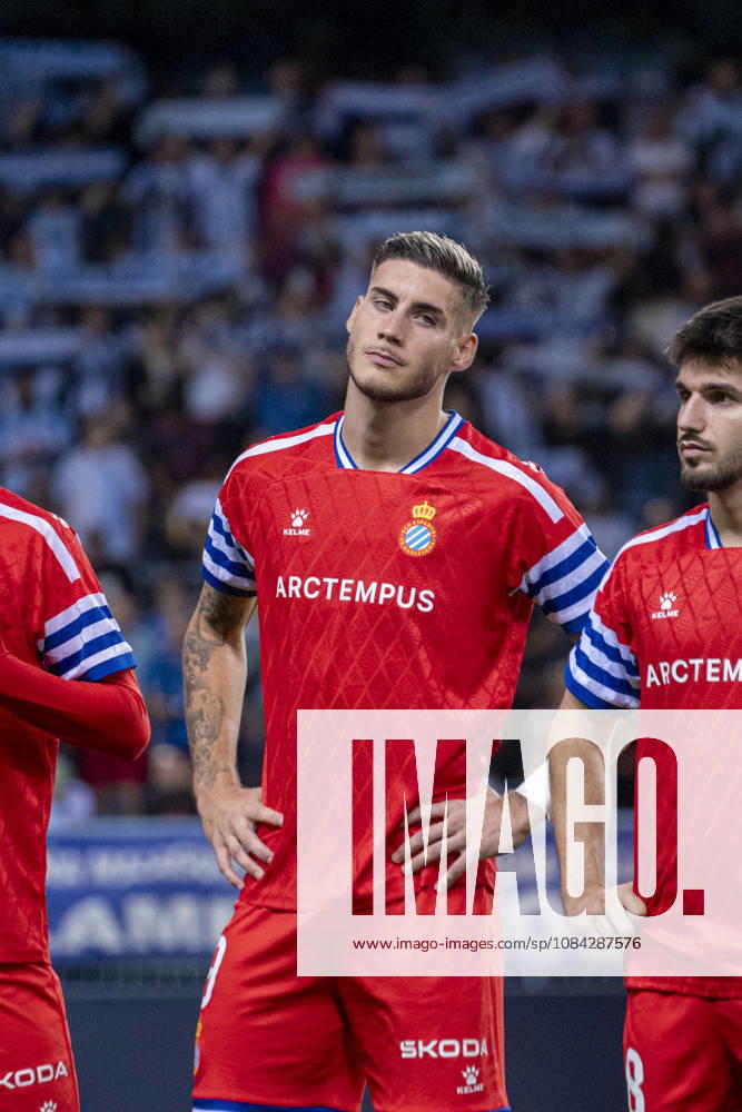 Roberto Fernandez (N9) before La Liga match between Malaga and RCD Espanyol at the Estadio de la Rosaleda on the 9th of October, 2026 in Malaga, Spain