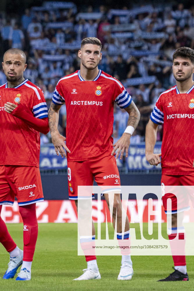 Roberto Fernandez (N9) before La Liga match between Malaga and RCD Espanyol at the Estadio de la Rosaleda on the 9th of October, 2026 in Malaga, Spain