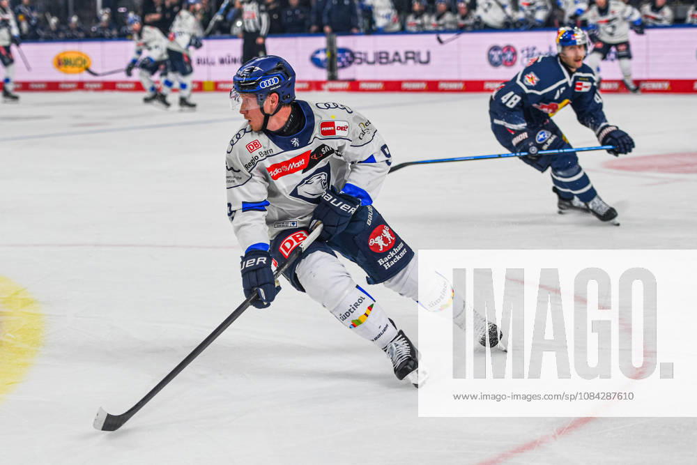 Munich, Germany PENNY DEL, German Ice Hockey League, 2026–27 season, Matchday 7: EHC Red Bull Munich vs. ERC Ingolstadt at SAP Garden in Munich Myles Powell of ERC Ingolstadt skating, in motion on the ice