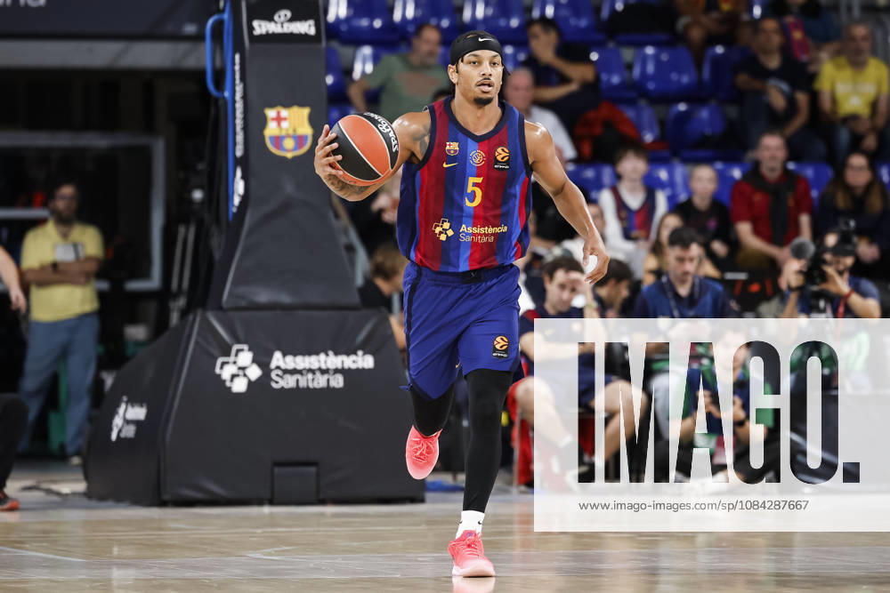 Juntin Robinson of FC Barcelona, Barca in action during the EuroLeague League Phase MD 4 match played between FC Barcelona and Zalgiris Kaunas at Palau Blaugrana on October 09, 2026 in Barcelona, Spain. FC Barcelona V Zalgiris Kaunas - Euroleague 2026 2027 - ZUMAa181 20261009_zaa_a181_275