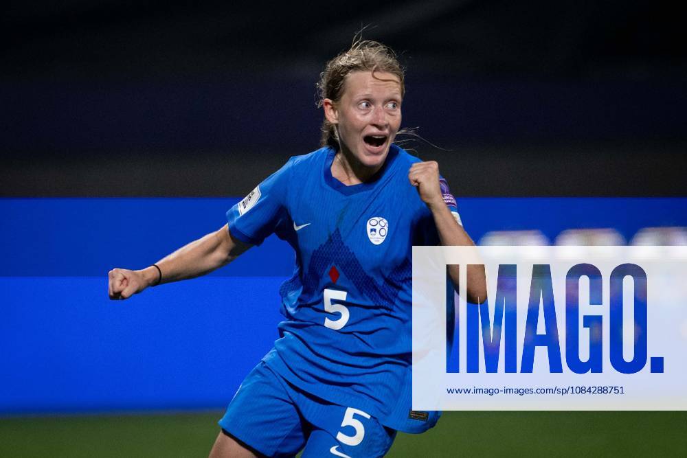 Turkiye v Slovenia - 2027 FIFA Women’s World Cup European Qualifiers ISTANBUL, TURKIYE - OCTOBER 9: Naja Mihelic (5) of Slovenia celebrates after scoring a goal during the 2027 FIFA Women’s World Cup European qualifiers play-off first-leg match between Turkiye and Slovenia at Pendik Stadium in Istanbul, Turkiye, on October 9, 2026. Didem Mente Anadolu Istanbul Turkey. Editorial use only. Please get in touch for any other usage.