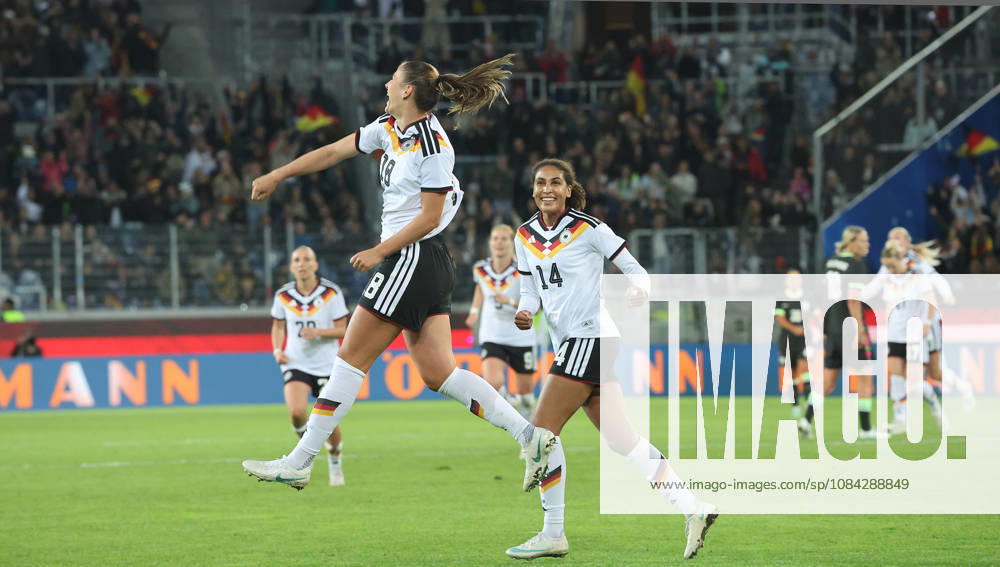 Karlsruhe, Women s International Soccer Match: Germany vs. Australia; Melissa Kössler (GER) celebrates after scoring the goal that made it 2–0