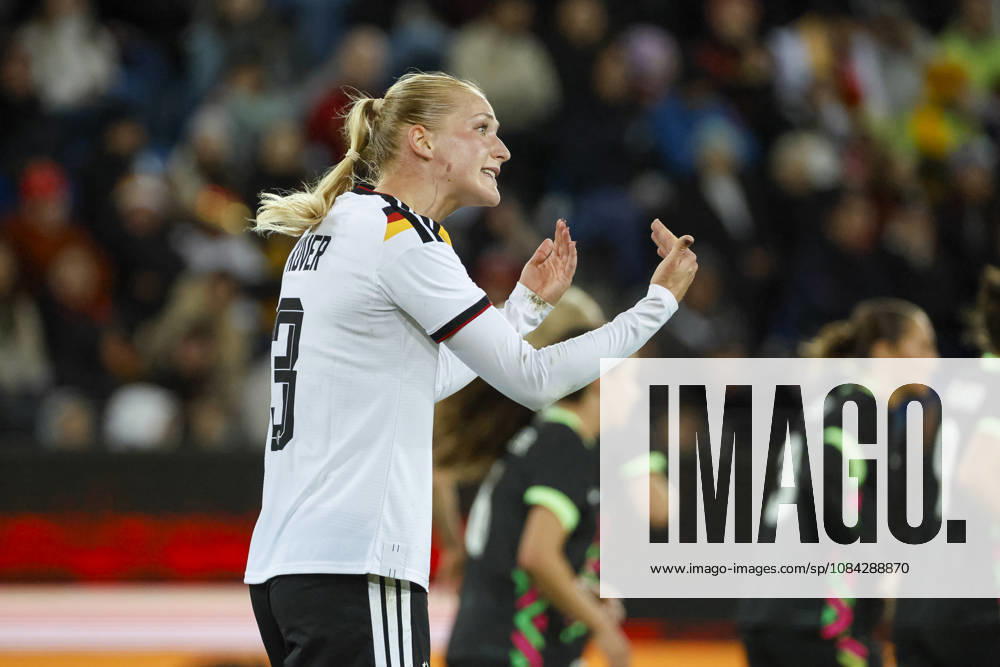 Camilla Küver, Kuver Germany, 03, Facial Expressions, Emotion, Germany, Soccer, Women, Friendly Match, 2026, Germany vs. Australia, October 9, 2026, Karlsruhe BBBank Wildpark, Germany