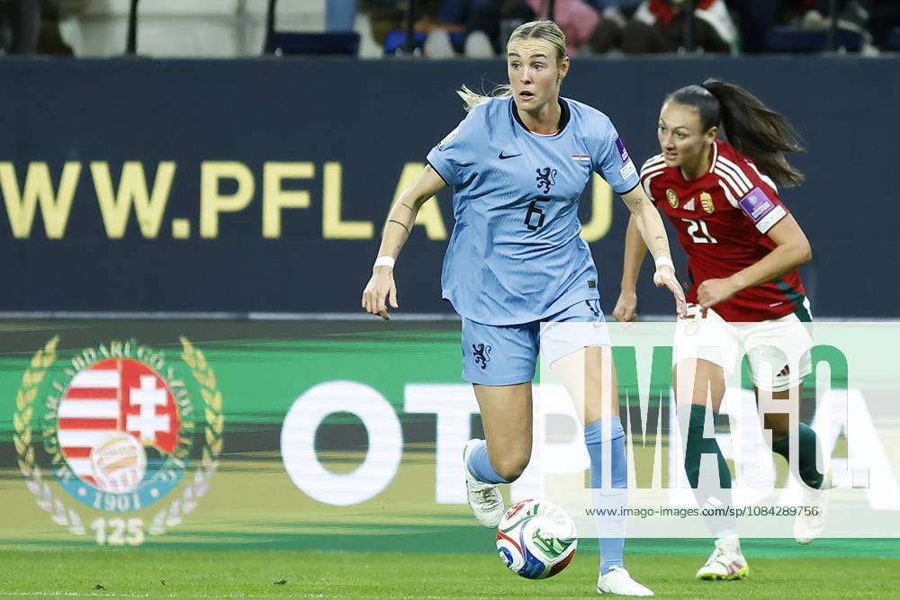 , Pancho Arena, season 2026 2027 , UEFA worldcup qualification football play-offs round 1 , match between Hungary and The Netherlands (women) 1st leg , Pictures shows Netherlands player Jill Roord Hungary - Netherlands (women) x208079503x