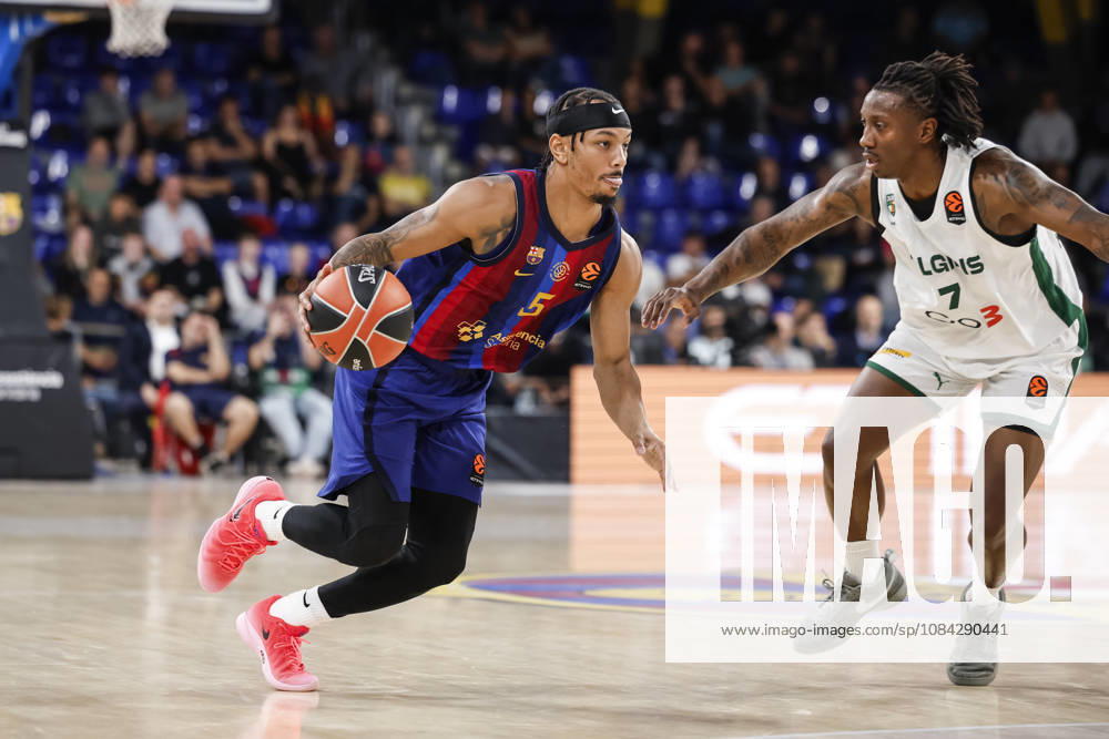 Juntin Robinson of FC Barcelona, Barca in action during the EuroLeague League Phase MD 4 match played between FC Barcelona and Zalgiris Kaunas at Palau Blaugrana on October 09, 2026 in Barcelona, Spain. FC Barcelona V Zalgiris Kaunas - Euroleague 2026 2027 - ZUMAa181 20261009_zaa_a181_283