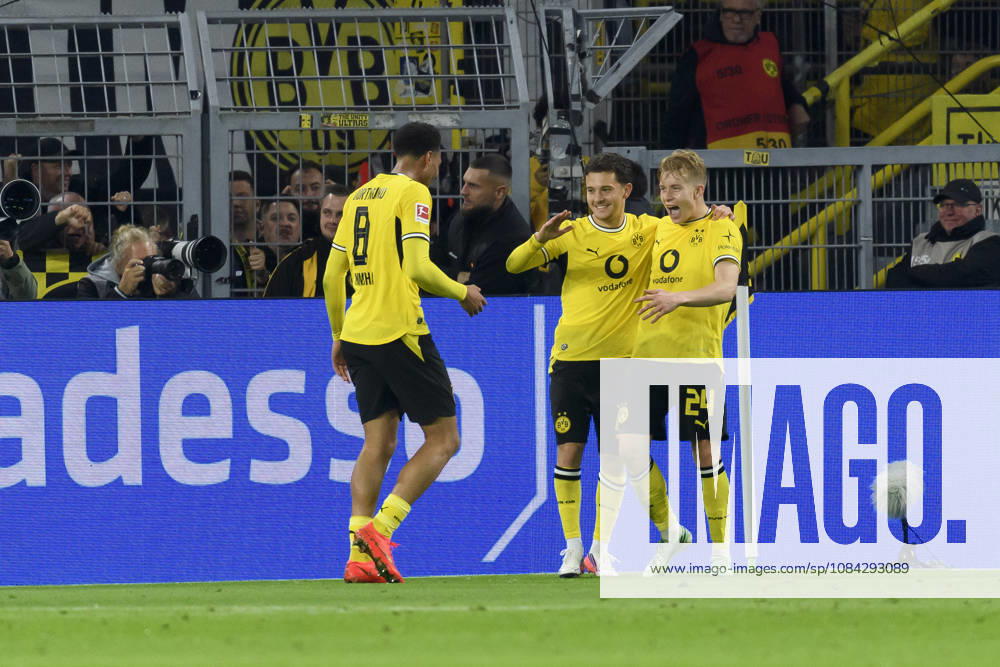 Daniel Svensson of Borussia Dortmund celebrates his goal, which made the score 1–0, during the Bundesliga match between Borussia Dortmund and SV Werder Bremen at Signal Iduna Park on October 9, 2026, in Dortmund, Germany. Photo by Max Maiwald, DeFodi Images. Daniel Svensson of Borussia Dortmund celebrates after scoring his team’s first goal during the Bundesliga match between Borussia Dortmund and SV Werder Bremen at Signal Iduna Park on October 9, 2026 in Dortmund, Germany. Photo by Max Maiwald, DeFodi Images. DFB and DFL regulations prohibit any use of photographs as image sequences and or quasi-video. Photo by Max Maiwald, DeFodi Images.