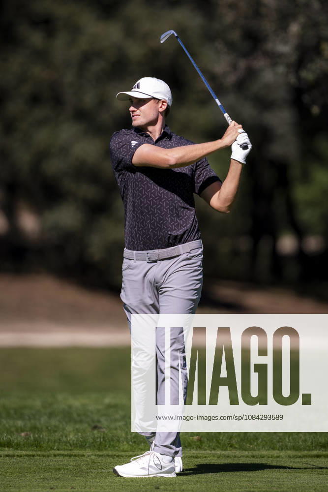 Open de Espana presented by Madrid - Day Two MADRID, SPAIN - OCTOBER 9: Ludvig Aberg of Sweden plays a shot on day two of the Open de Espana presented by Madrid at Club de Campo Villa de Madrid on October 9, 2026 in Madrid, Spain. Madrid Club de Campo Villa de Madrid Madrid Spain