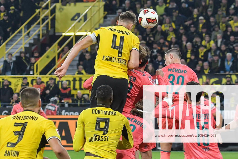 Nico Schlotterbeck (Dortmund 4) scores the goal to make it 2–0 on September 10, 2026 ¢ Soccer ¢ Borussia Dortmund vs. SV Werder Bremen, Signal Iduna Park, Dortmund, DFB and DFL regulations prohibit any use of photographs as image sequences and or quasi-video. NRW, Germany