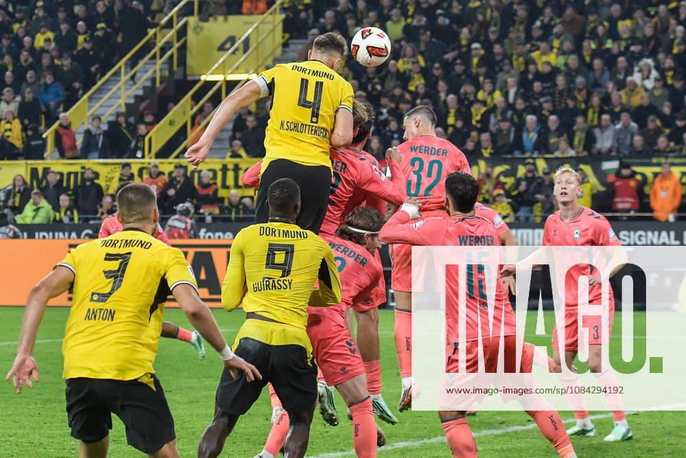 Nico Schlotterbeck (Dortmund 4) scores the goal to make it 2–0 on September 10, 2026 ¢ Soccer ¢ Borussia Dortmund vs. SV Werder Bremen, Signal Iduna Park, Dortmund, DFB and DFL regulations prohibit any use of photographs as image sequences and or quasi-video. NRW, Germany