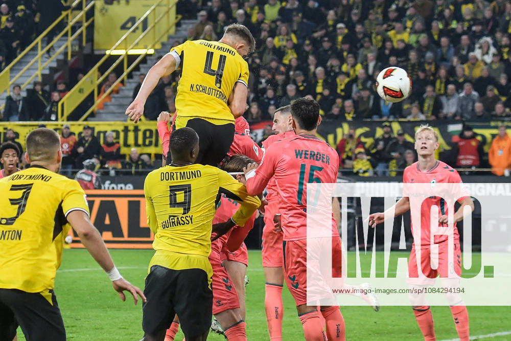 Nico Schlotterbeck (Dortmund 4) scores the goal to make it 2–0 on September 10, 2026 ¢ Soccer ¢ Borussia Dortmund vs. SV Werder Bremen, Signal Iduna Park, Dortmund, DFB and DFL regulations prohibit any use of photographs as image sequences and or quasi-video. NRW, Germany