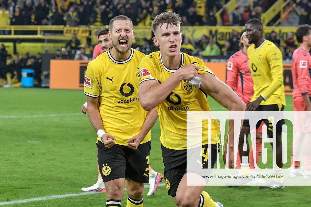Nico Schlotterbeck (Dortmund 4) celebrates after scoring the goal to make it 2–0 on September 10, 2026 ¢ Soccer ¢ Borussia Dortmund vs. SV Werder Bremen, Signal Iduna Park, Dortmund, DFB and DFL regulations prohibit any use of photographs as image sequences and or quasi-video. NRW, Germany