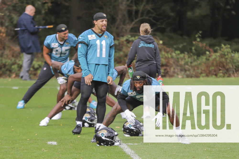 during the Jacksonville Jaguars team practise and media as part of the London NFL, American Football Herren, USA Series 2026, at the Grove, Chandler’s Cross, Hertfordshire, England, on 09 October 2026. Jody Demay - Davies SPP