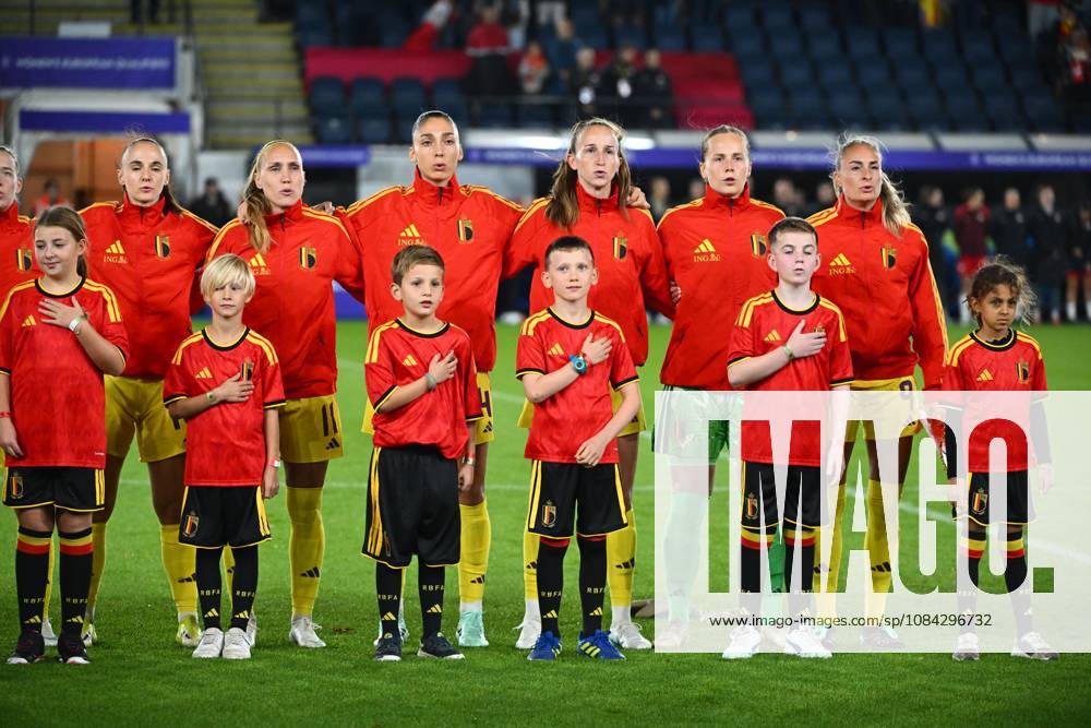Belgium v Poland - FIFA Women s World Cup 2027 UEFA Qualifiers LEUVEN, BELGIUM - OCTOBER 09 : Players of Belgium during the FIFA Women s World Cup 2027 UEFA European Qualifiers play-offs round 1 path 2 first leg match between Belgium and Poland on October 9, 2026 in Leuven, Belgium, 09 10 2026 Leuven Belgium