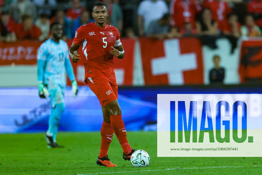 Manuel Akanji (5, Switzerland) during the UEFA Nations League match between Switzerland and North Macedonia at thermoplan arena on October 6, 2026 in Lucerne, Switzerland.