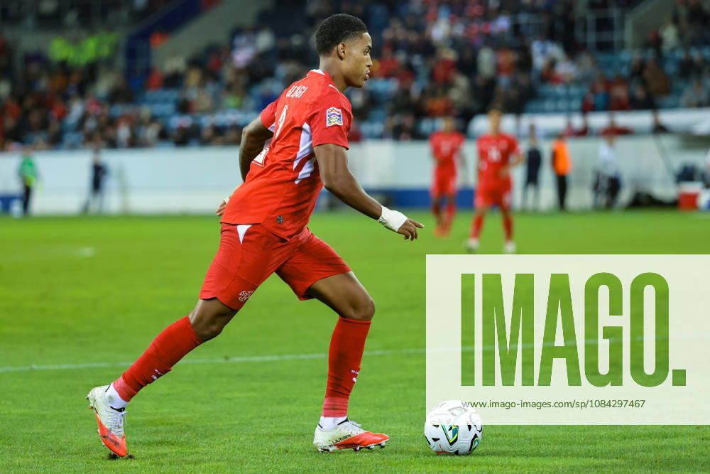 Sascha Britschgi (2, Switzerland) during the UEFA Nations League match between Switzerland and North Macedonia at thermoplan arena on October 6, 2026 in Lucerne, Switzerland.