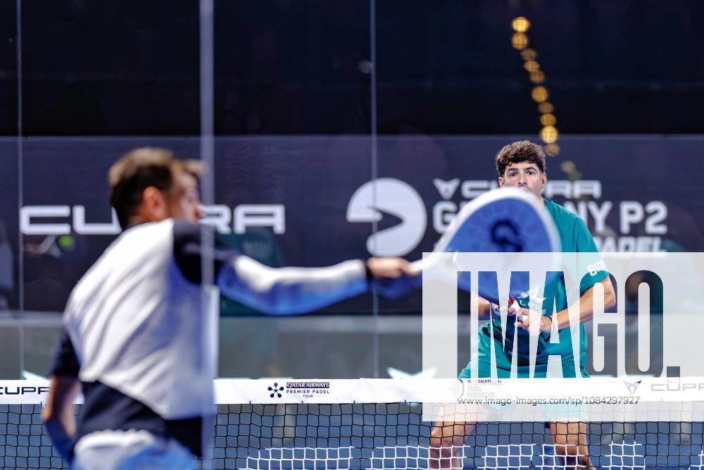 DÜSSELDORF, GERMANY - 9 OCTOBER 2026: Image shows Arturo Coello (ESP) and Gonzalo Alfonso (ARG) during CUPRA Germany Premier Padel P2 2026 Day 6: Quarterfinals at CASTELLO Düsseldorf on 9 10 2026 in Düsseldorf, Germany. Germany