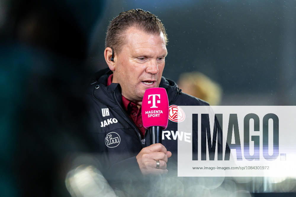 Uwe Koschinat of Rot-Weiss Essen, head coach, in an interview with Magenta Sport GER, SC Preussen Münster vs. Rot-Weiss Essen, soccer, 3. Liga, Matchday 8, 2026–2027 season, October 9, 2026 DFL regulations prohibit the use of photographers to capture image sequences and or quasi-video footage GER, SC Preussen Münster vs. Rot-Weiß Essen, soccer, 3. Liga, Matchday 8, 2026–2027 season, October 9, 2026, Münster