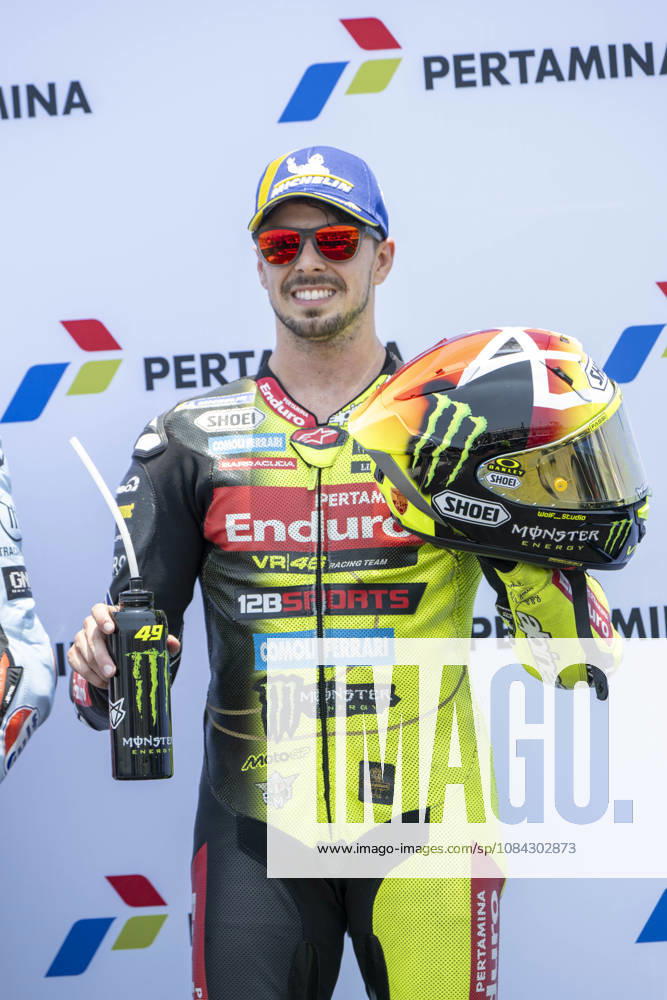 MOTO - MOTO GP - GRAND PRIX OF INDONESIA 2026 DI GIANNANTONIO Fabio (ita), Pertamina Enduro VR46 Racing Team, Ducati Desmosedici GP26, portrait celebrates his third of the qualifications during the 2026 MotoGP Pertamina Grand Prix of Indonesia on the Mandalika circuit from October 9 to 11, at West Nusa Tenggara, Indonesia - West Nusa TenggaraIndonesia