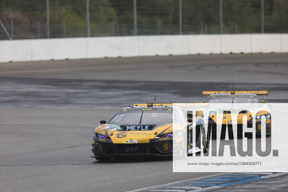 Hockenheim, Germany, October 9–11, 2026; DTM 2026 Season Finale at the Hockenheimring; Saturday Qualifying; Pictured: Maximilian Paul (GER) 19 ahead of Mirko Bortolotti (ITA) 63 in the Grasser Racing Team Lamborghini; Hockenheimring, Baden-Württemberg