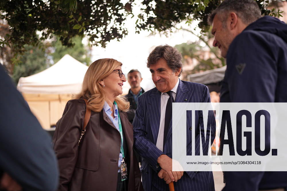 Urbano cairo and mayor od Bergamo Elena Carnevali during the 120th edition of the Il Lombardia, Tour of Lombardy cycling race, a 239 km one day race from Bergamo to Como on October 10, 2026, Italy.
