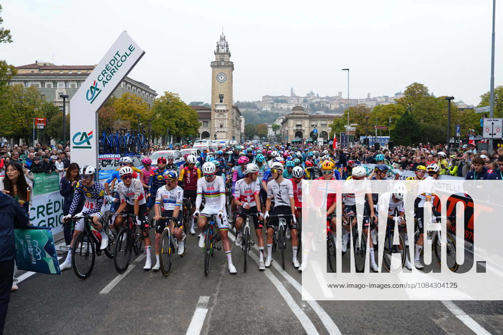 Start the race during the 120th edition of the Il Lombardia, Tour of Lombardy cycling race, a 239 km one day race from Bergamo to Como on October 10, 2026, Italy.