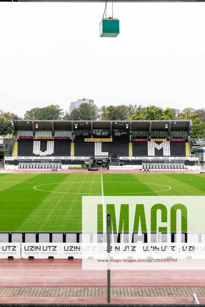 SSV Ulm 1846 Soccer vs. Eintracht Frankfurt II, Soccer, Regionalliga Southwest, Matchday 11, Donaustadion Ulm, October 26, 2010. The Donaustadion Ulm, home stadium of SSV Ulm 1846 Soccer. Interior view of the main grandstand. SSV Ulm 1846 Soccer vs. Eintracht Frankfurt II, Soccer, Regionalliga Southwest, Matchday 11, Donaustadion Ulm, October 26, Photo by Lucca Fundel, Ulm, Donaustadion, Baden-Württemberg, Germany