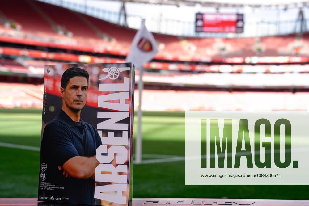 10th October 2026; Emirates Stadium, London, England; Premier League Football, Arsenal versus Leeds United; The match day programme prior to kick-off TomxMajor